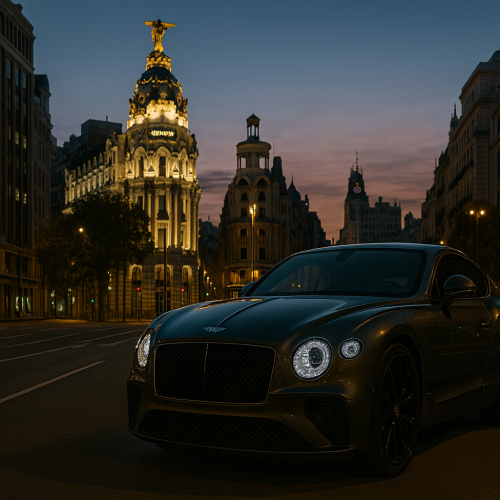 Bentley y Madrid al Atardecer sq